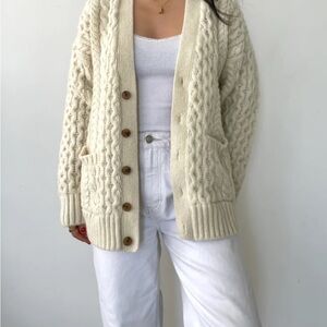 Brandy Melville Wool Cable Knit Cardigan One Size